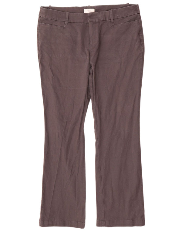 Calça casual feminina Dockers Bootcut Reino Unido 12 grande W36 L29 algodão cinza