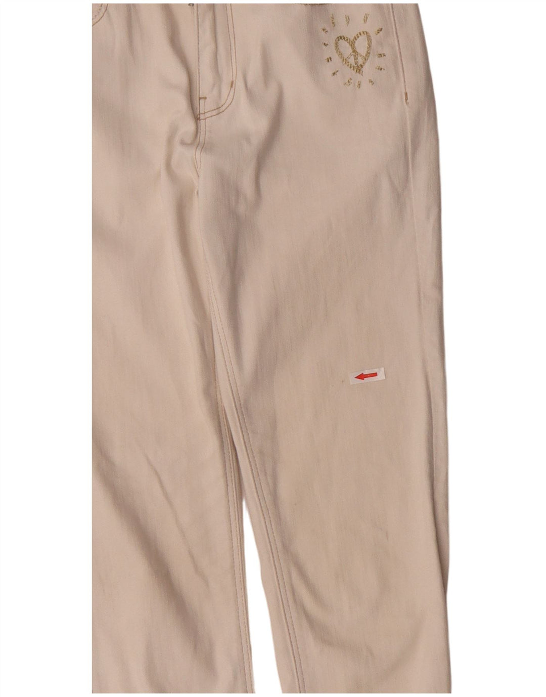 DESIGUAL Calça jeans feminina slim W28 L27 algodão branco