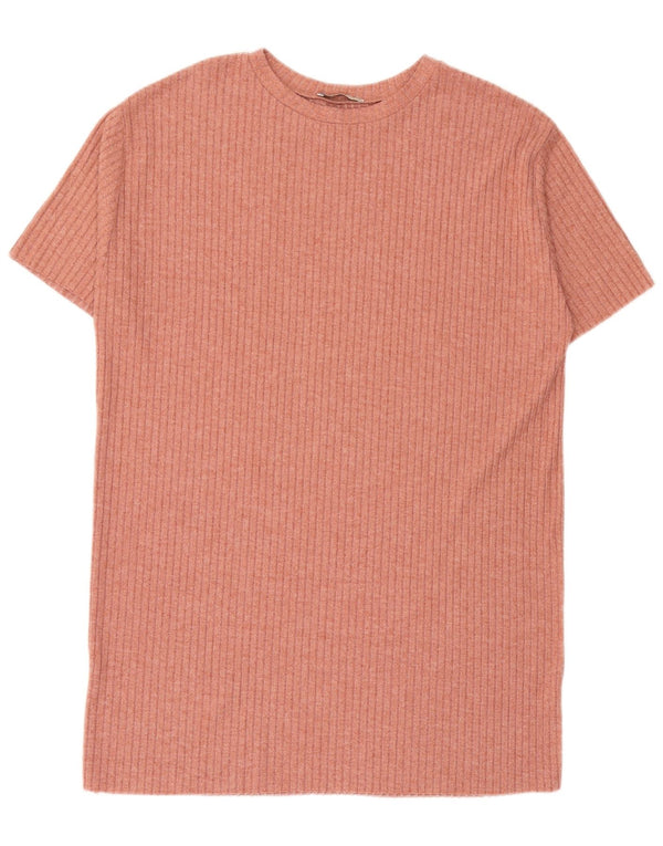 Vestido camiseta feminino grande Zara Reino Unido 10 pequeno rosa