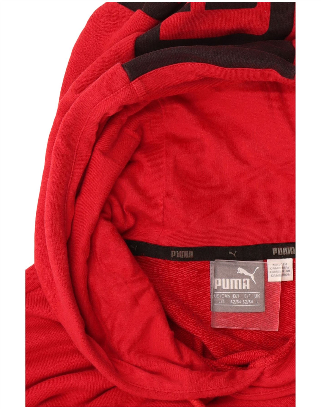 Jumper com capuz gráfico masculino PUMA grande bloco colorido vermelho