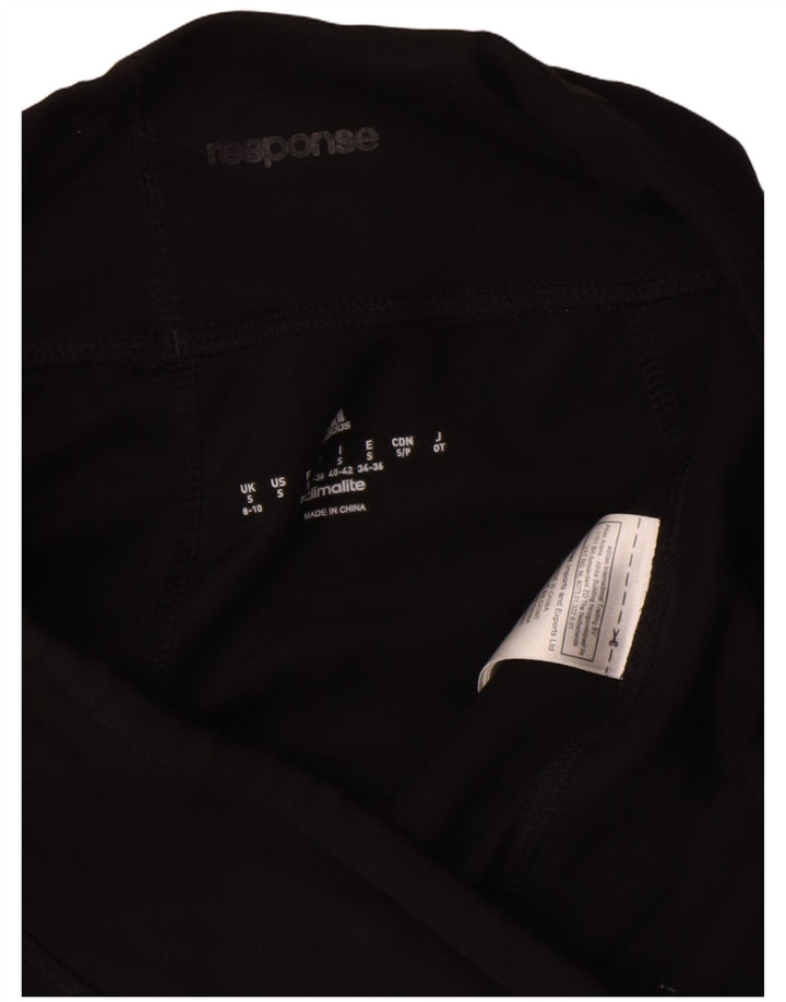 Adidas Womens Response Leggings UK 10 Pequeno Preto Poliéster Esportes