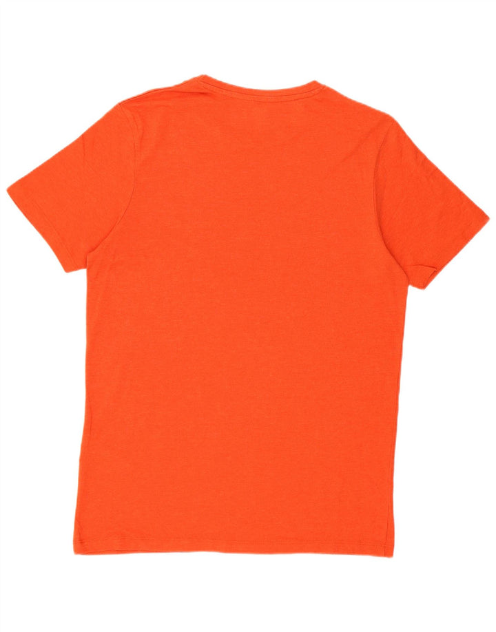 JACK & JONES Camiseta masculina Core Graphic Top grande algodão laranja