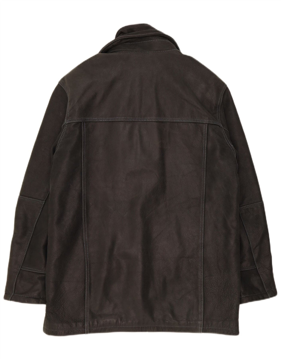 Jaqueta de couro masculina Scandianavia UK 36 pequena cinza