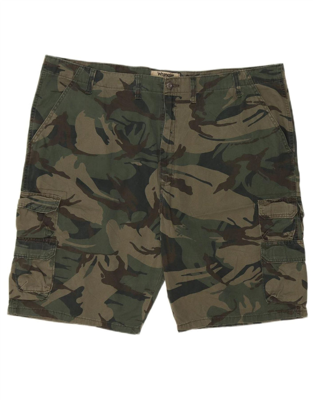 Shorts cargo masculino WRANGLER W46 3XL algodão camuflado verde