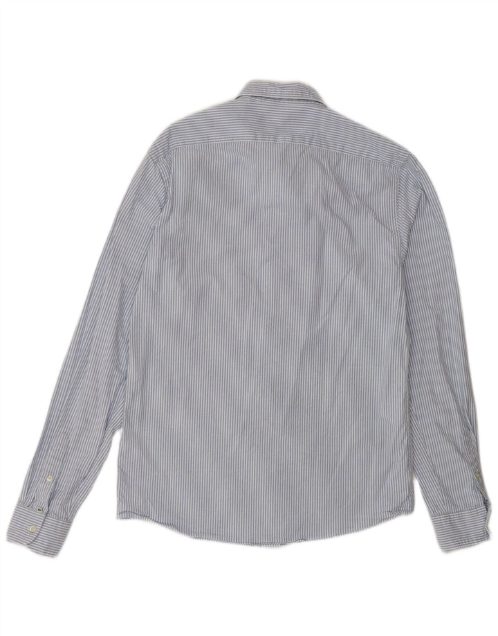 Camisa masculina SCOTCH & SODA de algodão listrado azul médio