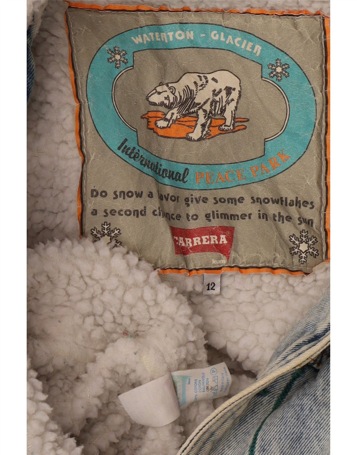 Jaqueta jeans CARRERA Boys Sherpa 11-12 anos algodão azul