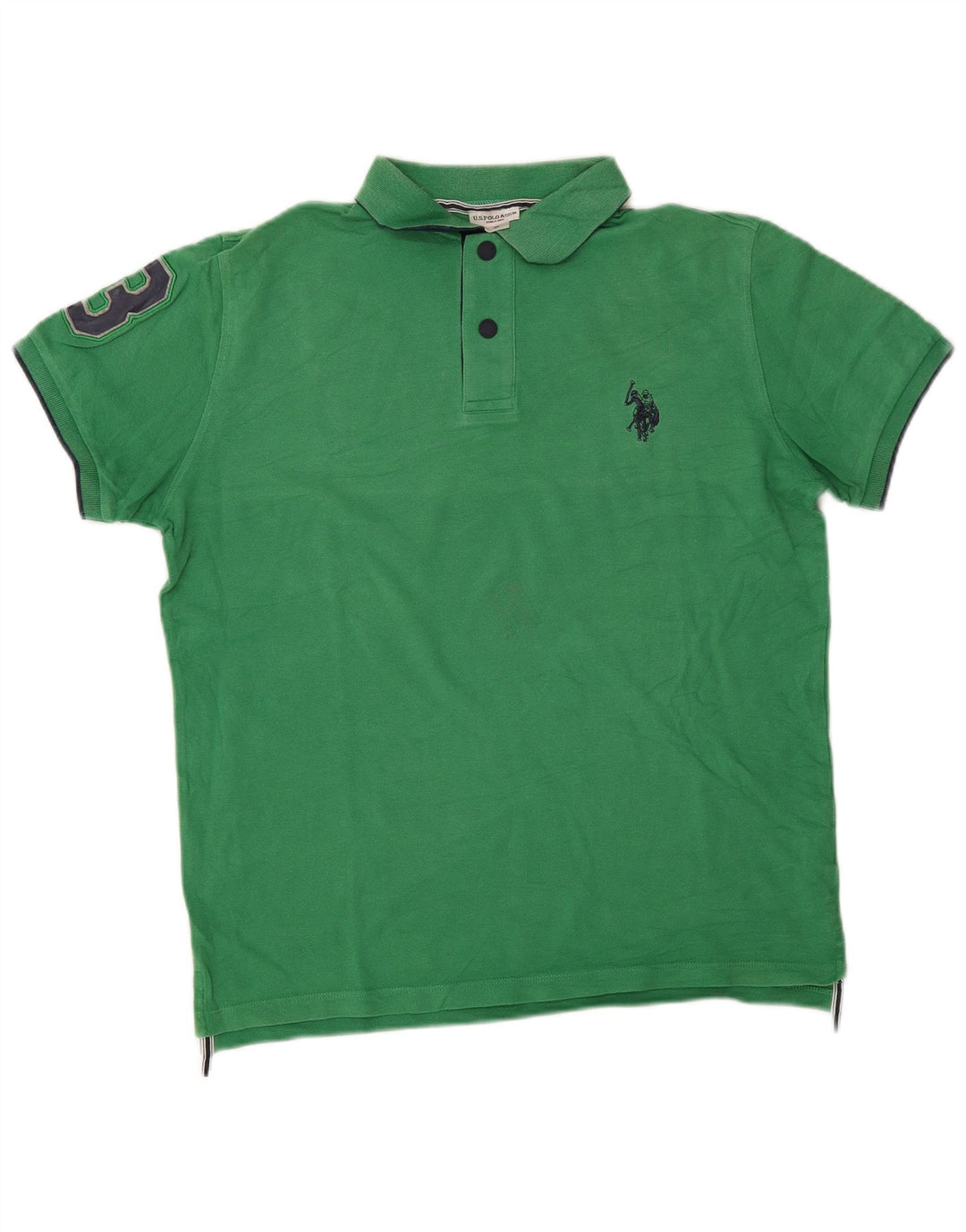 US Polo Assn. Camisa gráfica masculina algodão verde médio