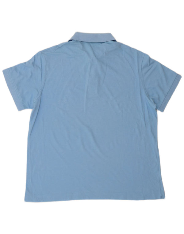 Camisa polo masculina Lacoste tamanho 6 XL azul algodão