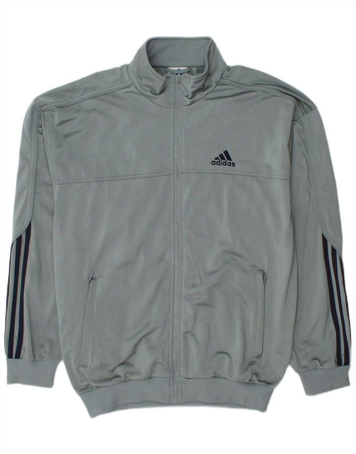 ADIDAS Mens Tracksuit Top Jacket UK 38/40 Médio Azul Poliéster