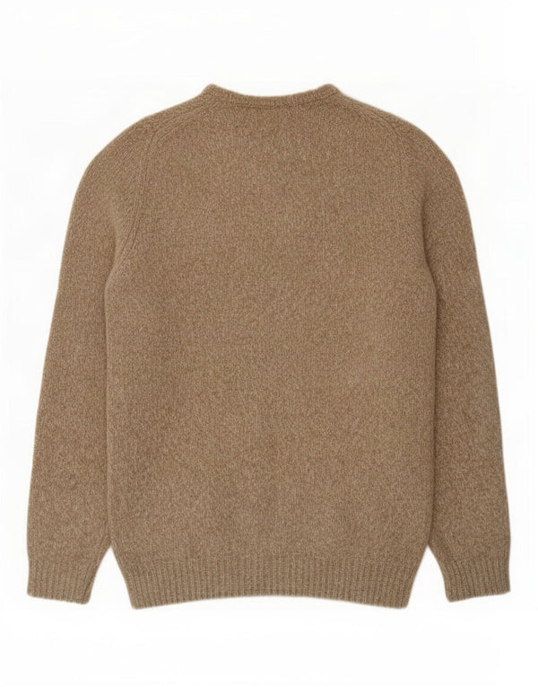 Suéter masculino Massimo Dutti com gola canoa XL bege manchado