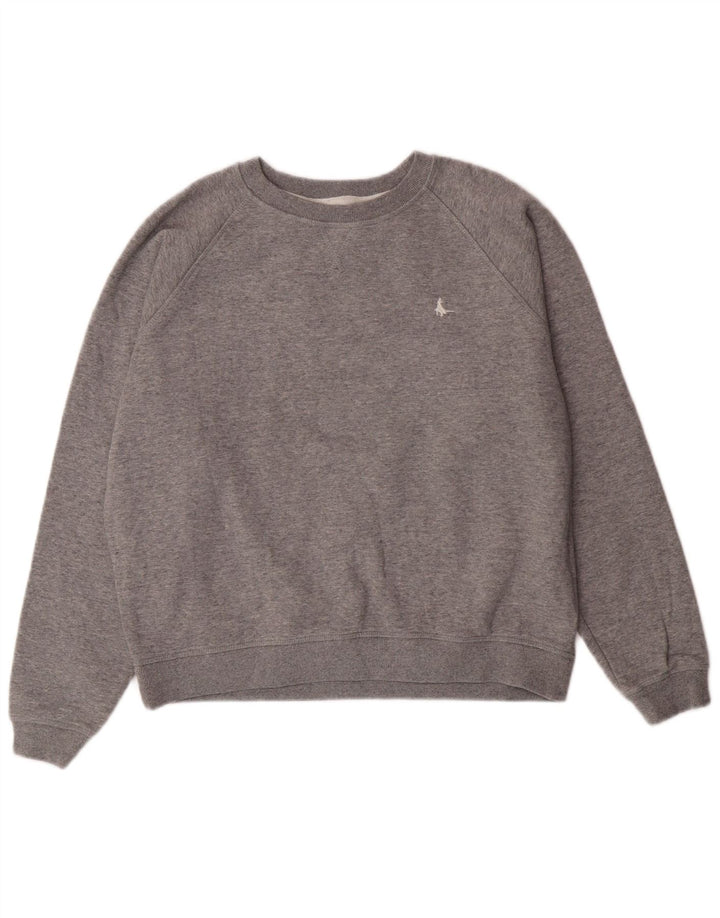 Jack Wills moletom feminino jumper UK 14 grande algodão cinza