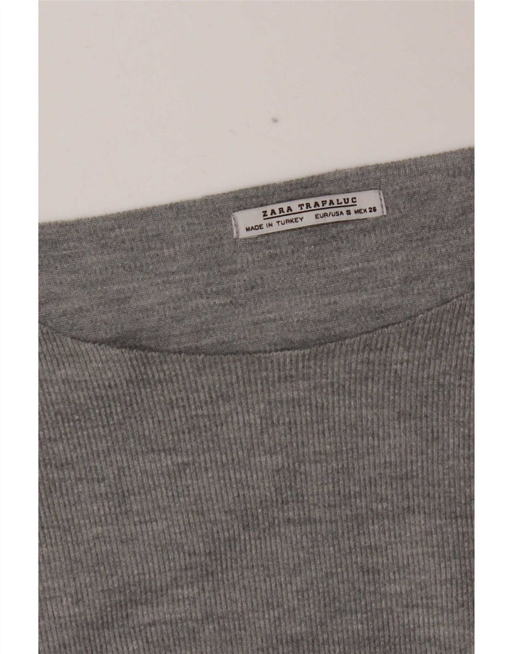 Zara Womens Trafaluc Oversized Top Manga Longa Reino Unido 10 Pequeno Cinza