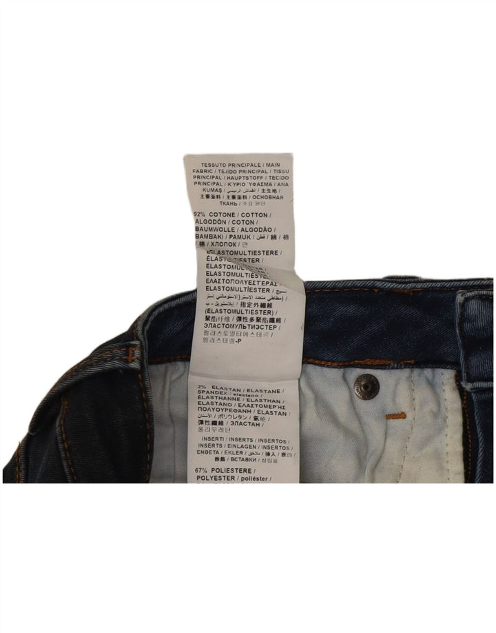 Calça jeans skinny feminina Moschino W26 L31 azul marinho patchwork algodão