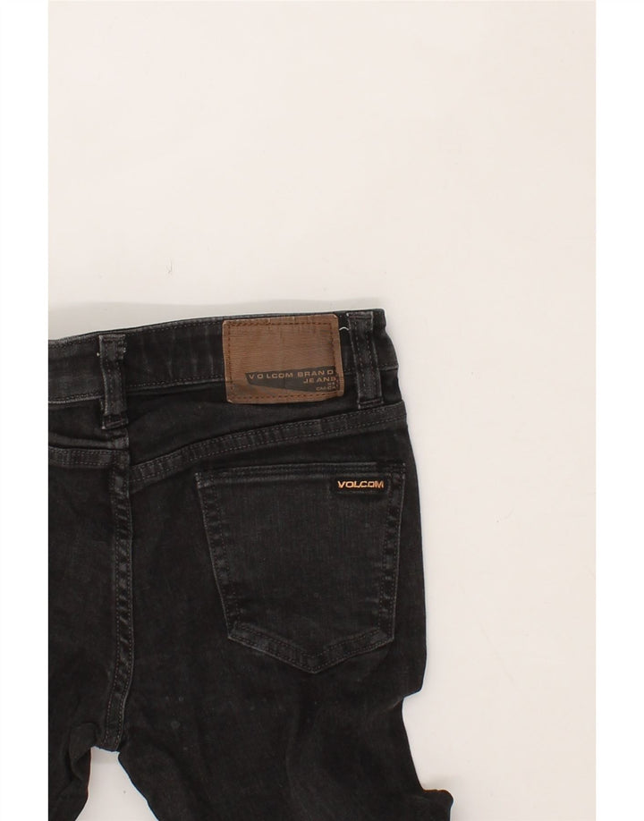 VOLCOM Womens Vorta Slim Straight Jeans W27 L28  Black Cotton Vintage Volcom and Second-Hand Volcom from Messina Hembry 