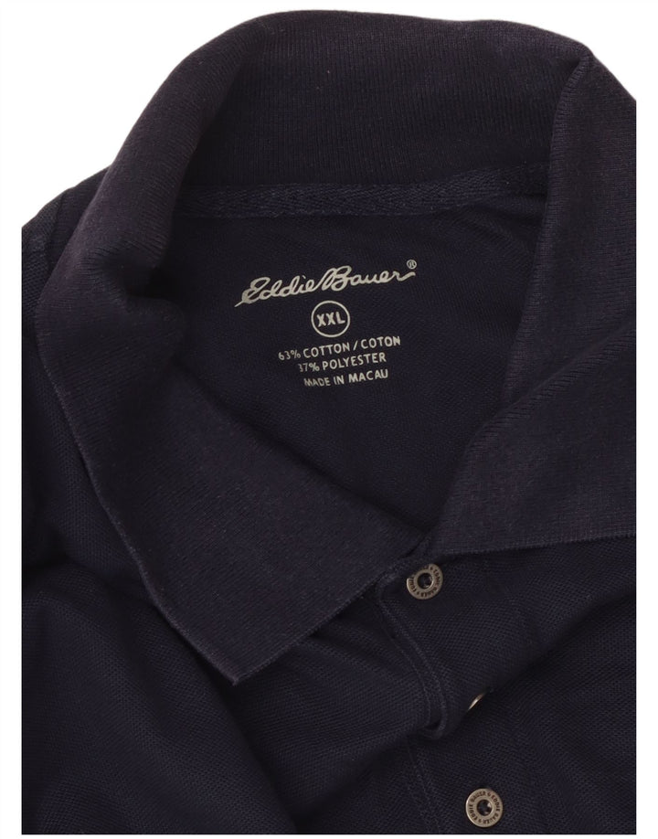 Camisa polo masculina EDDIE BAUER 2XL algodão azul marinho