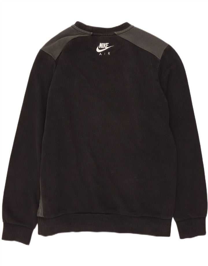 Nike masculino gráfico moletom jumper médio algodão preto