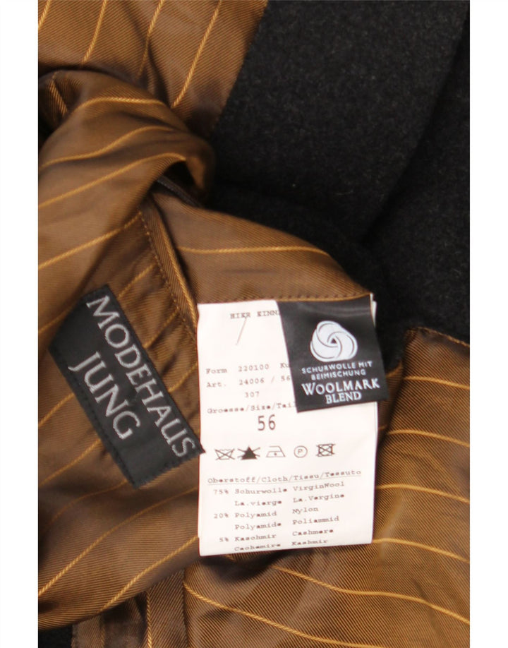 Sobretudo masculino Bugatti IT 56 3XL lã virgem preta