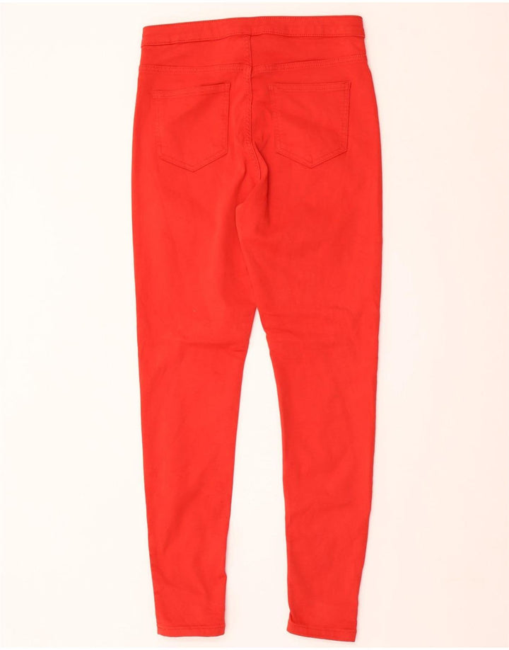 Calça casual feminina Marks & Spencer UK 14 médio W30 L31 vermelha