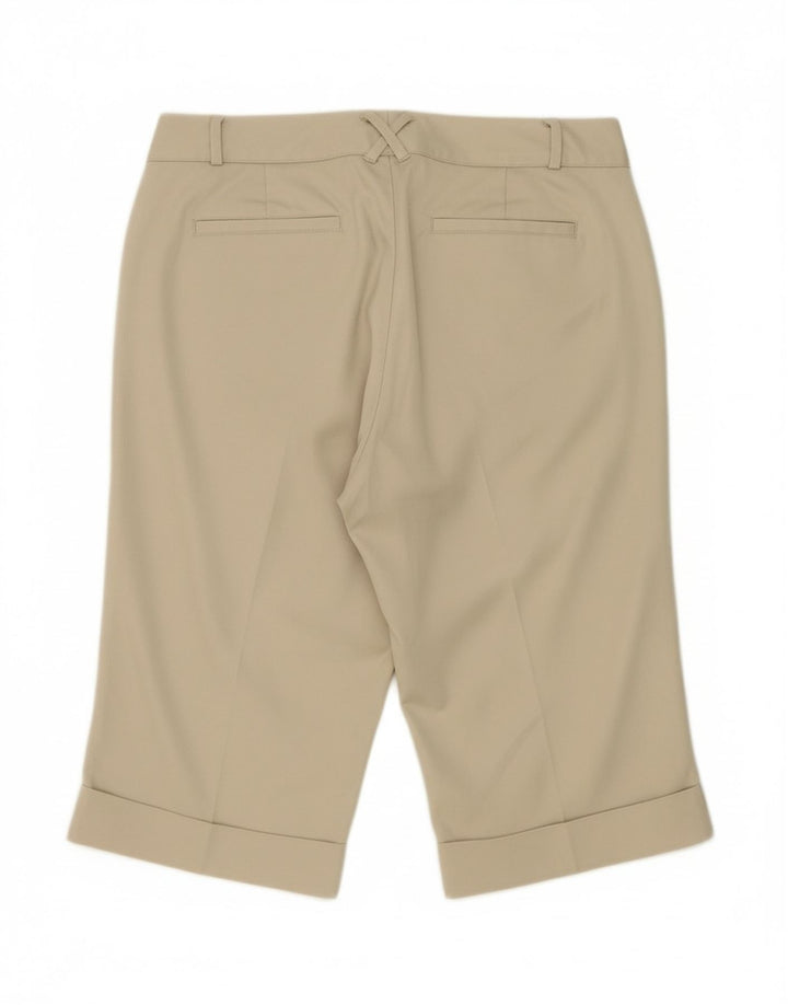 DOCKERS Bermuda feminina de ajuste ideal US 12 grande W34 algodão bege