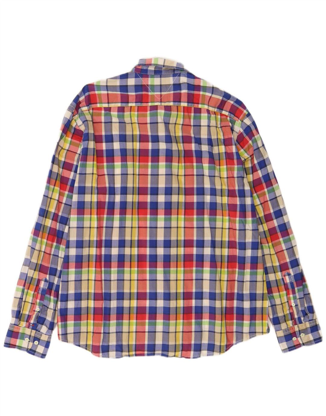 Camisa masculina Tommy Hilfiger Custom Fit 2XL algodão xadrez multicolorido