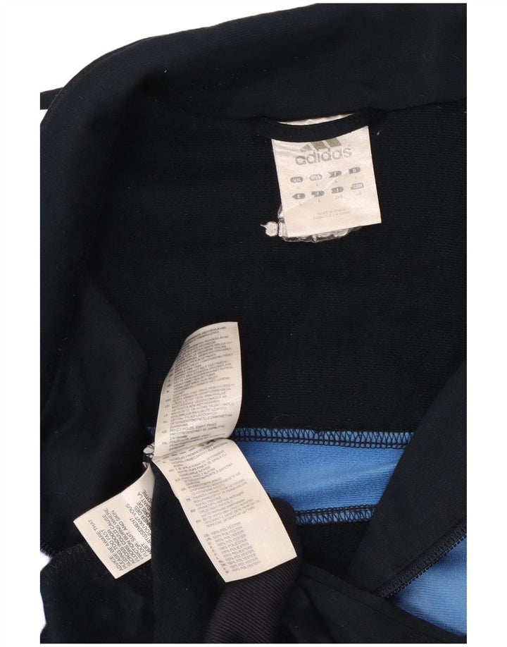 Adidas Mens Treino Top Jaqueta Grande Azul Marinho Colorblock Poliéster