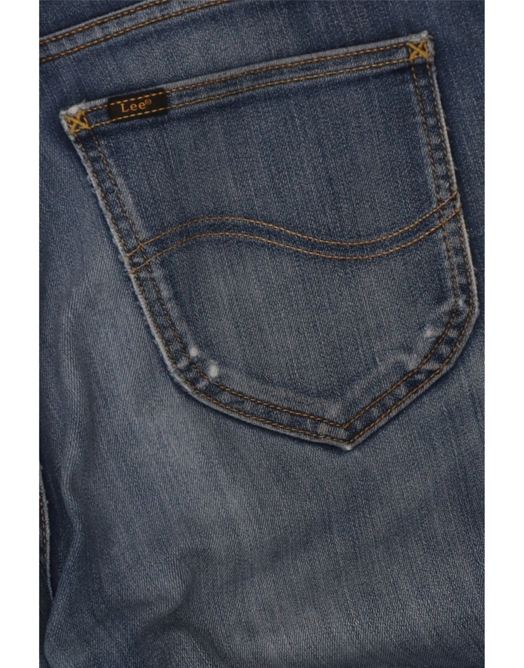 Lee Mens Rider Slim Jeans W34 L32 Azul Algodão