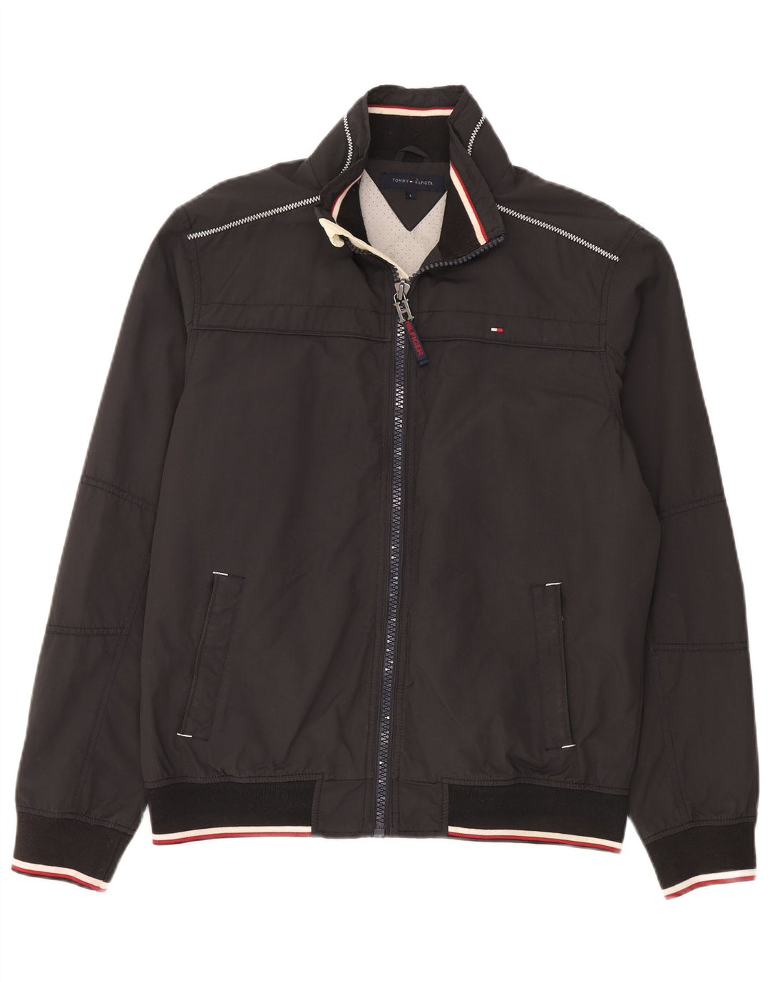 Jaqueta bomber masculina Tommy Hilfiger Reino Unido 40 grande cinza nylon