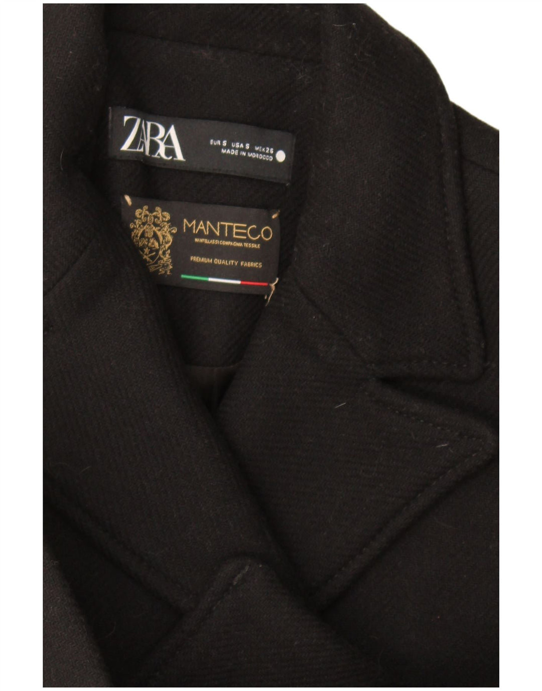 Jaqueta blazer feminina Zara com peito duplo Reino Unido 10 pequena preta