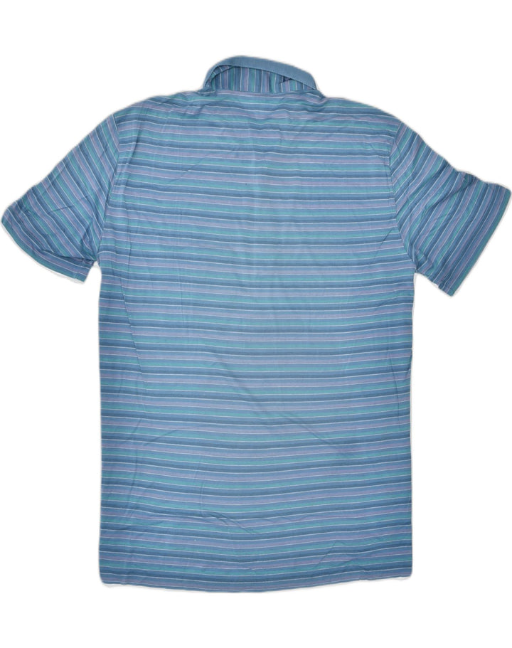 ENNIO MURACCHINI Mens Polo Shirt XL Blue Striped Cotton | Vintage | Thrift | Second-Hand | Used Clothing | Messina Hembry 