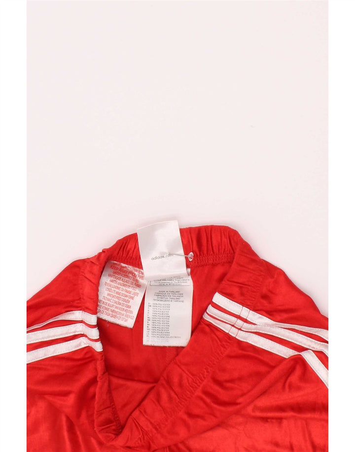 Shorts esportivos Adidas para meninos 18-24 meses poliéster vermelho