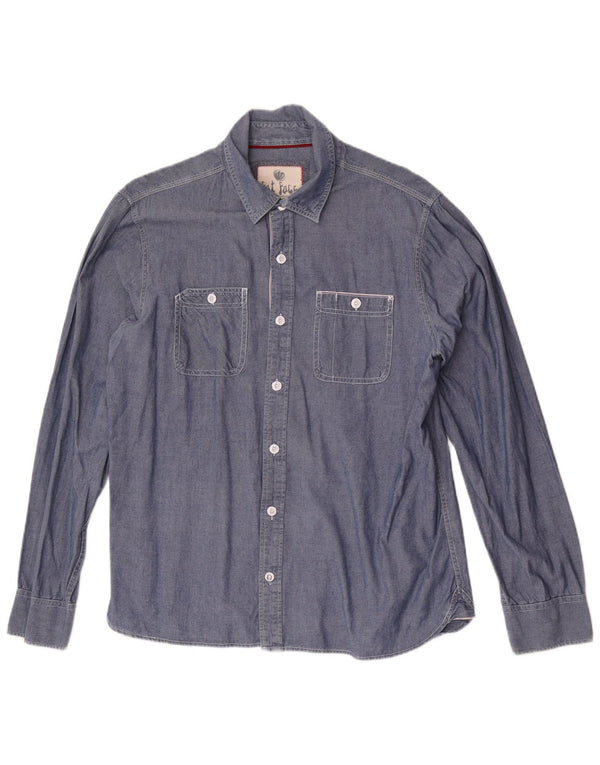 Fat Face Mens Shirt Large Blue Cotton
