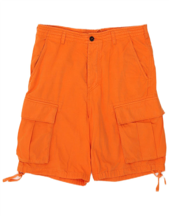 Shorts cargo masculino French Connection W32 algodão laranja médio