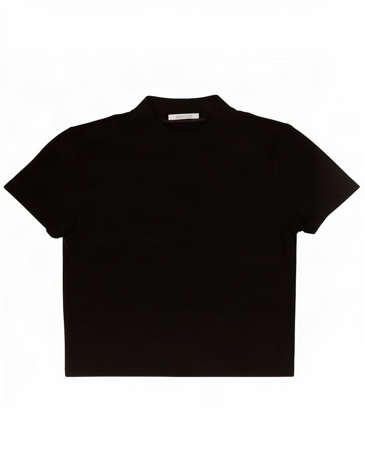 Blusa cropped feminina Zara UK 10 pequena preta