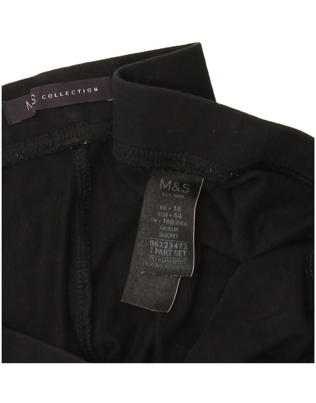 Leggings femininas Marks & Spencer Reino Unido 16 grande algodão preto