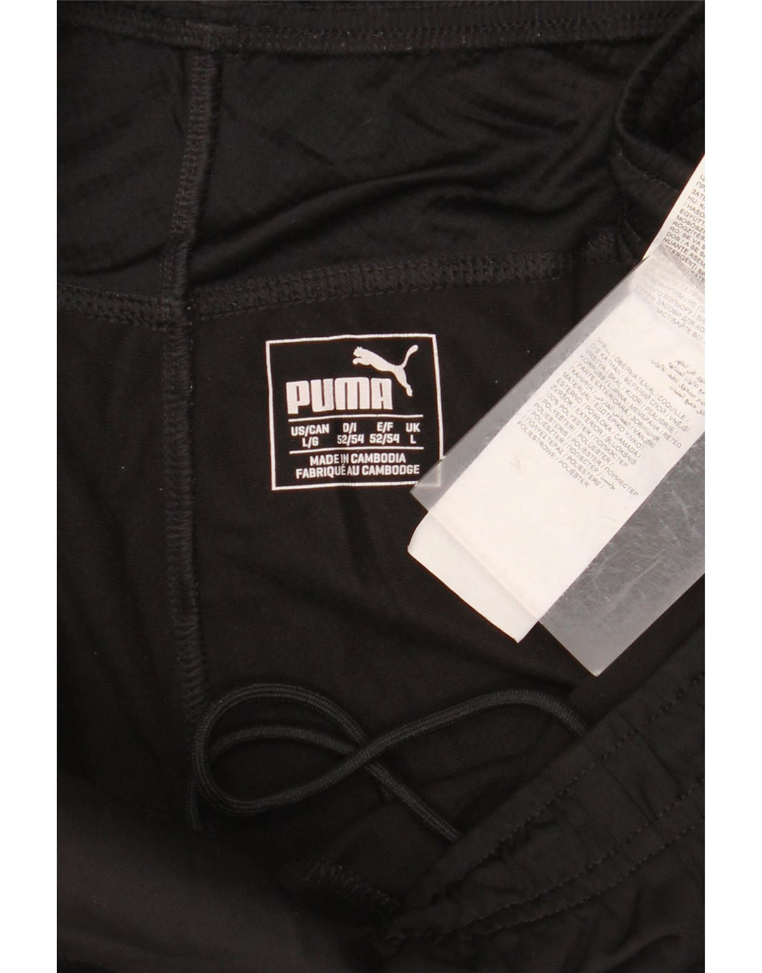 Calça de treino masculina PUMA Graphic grande poliéster preto