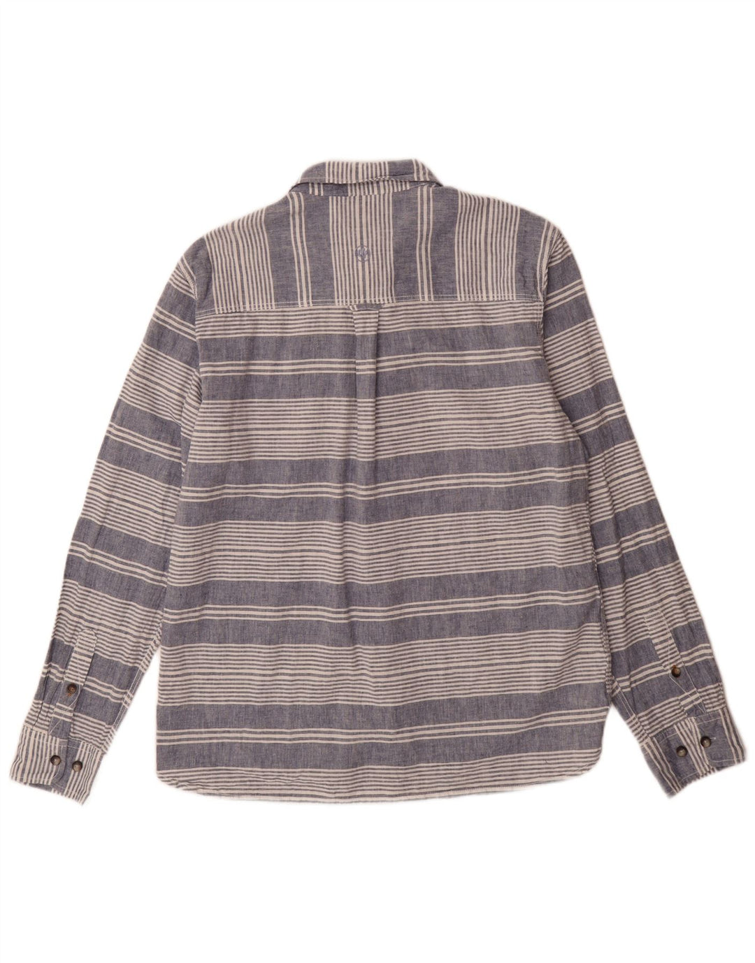 Camisa masculina de ajuste regular Fat Face grande linho listrado azul