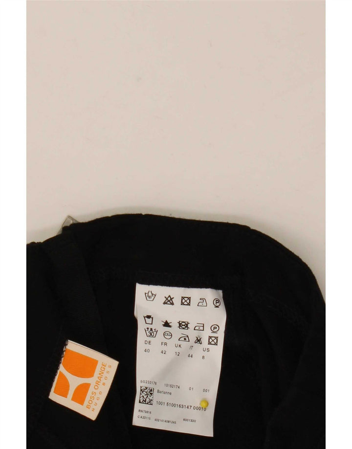 Saia lápis feminina Hugo Boss Reino Unido 12 médio W30 viscose preta