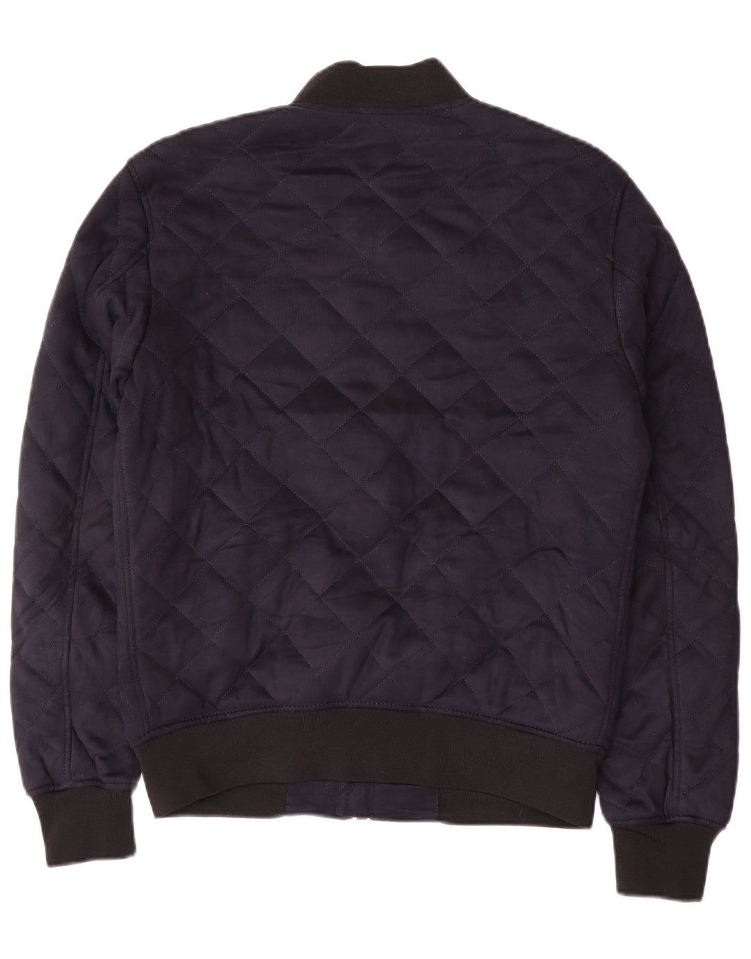Jaqueta acolchoada masculina Zara UK 38 poliéster azul marinho médio