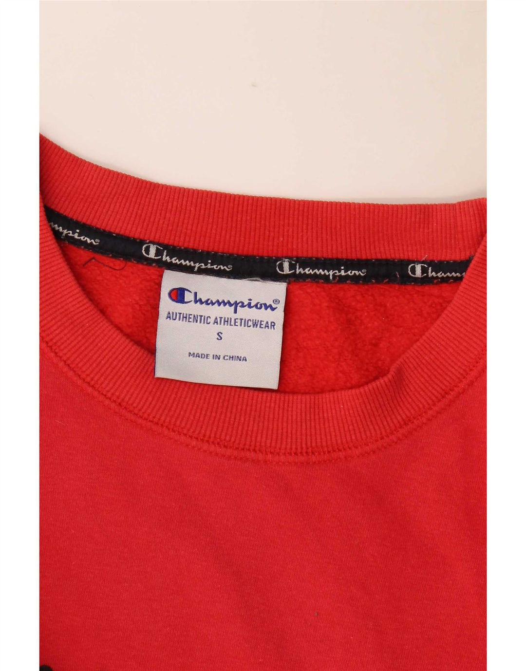 Champion masculino gráfico moletom jumper pequeno algodão vermelho