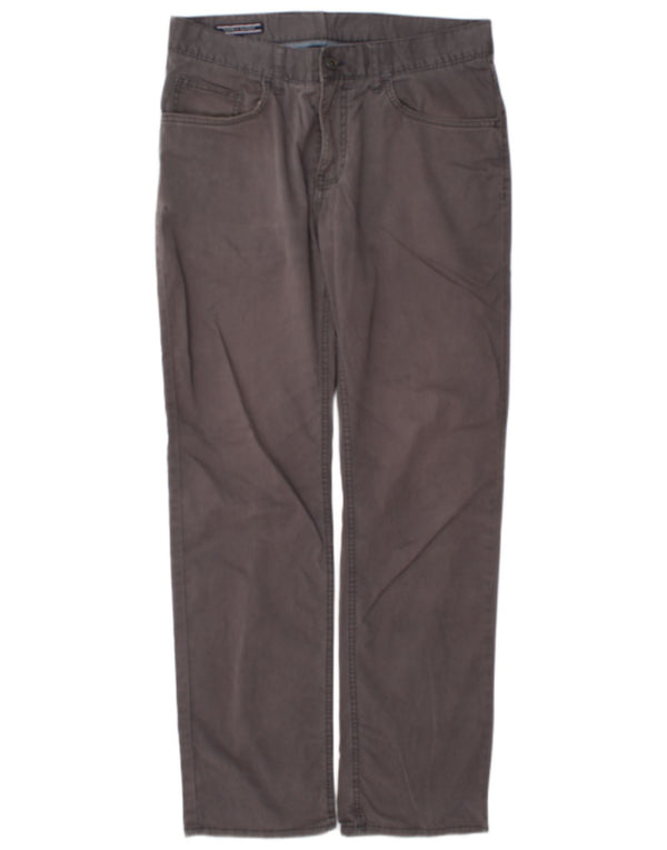 Calça casual slim masculina Tommy Hilfiger W33 L32 algodão cinza