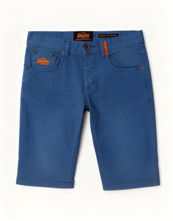 Superdry Mens Chino Shorts Médio W32 Azul Algodão