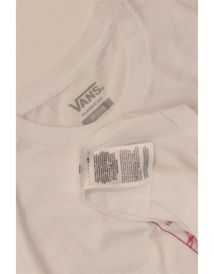 Camiseta Vans Masculina Classic Fit Graphic Top Médio Algodão Branco
