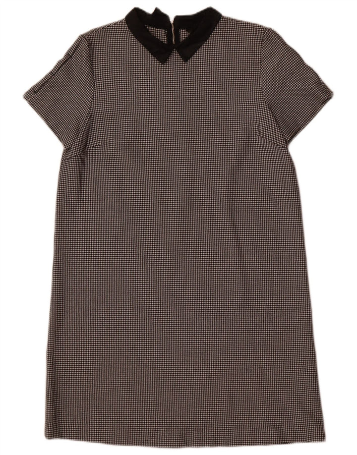 Vestido feminino Zara Shift UK 14 médio preto houndstooth