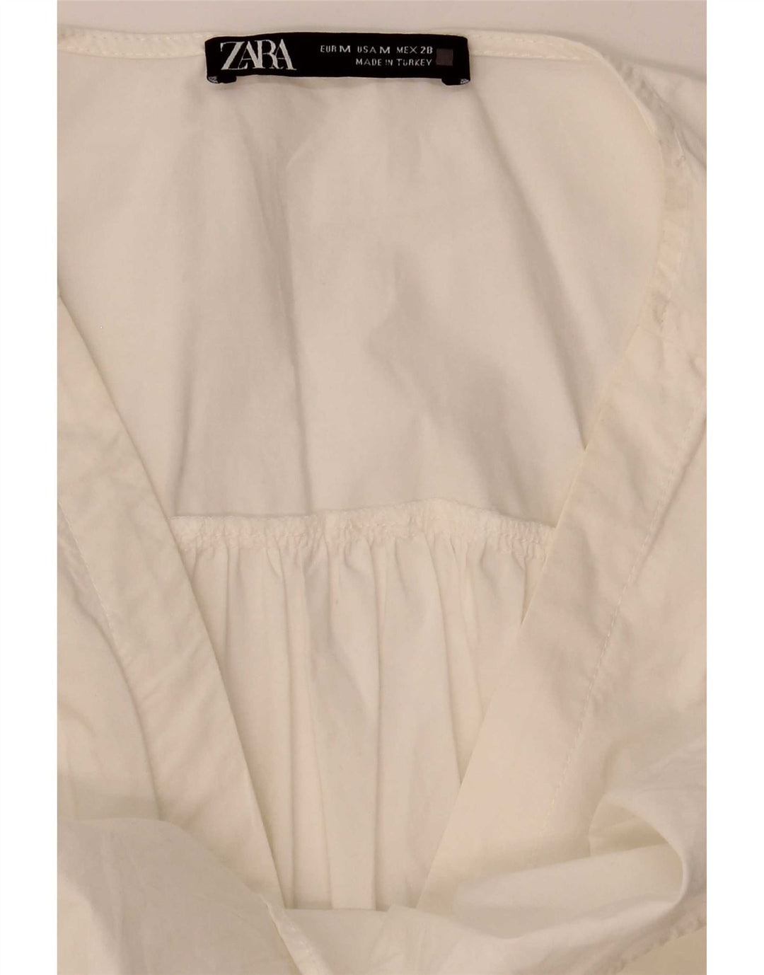 Vestido feminino Zara em camadas UK 14 médio branco