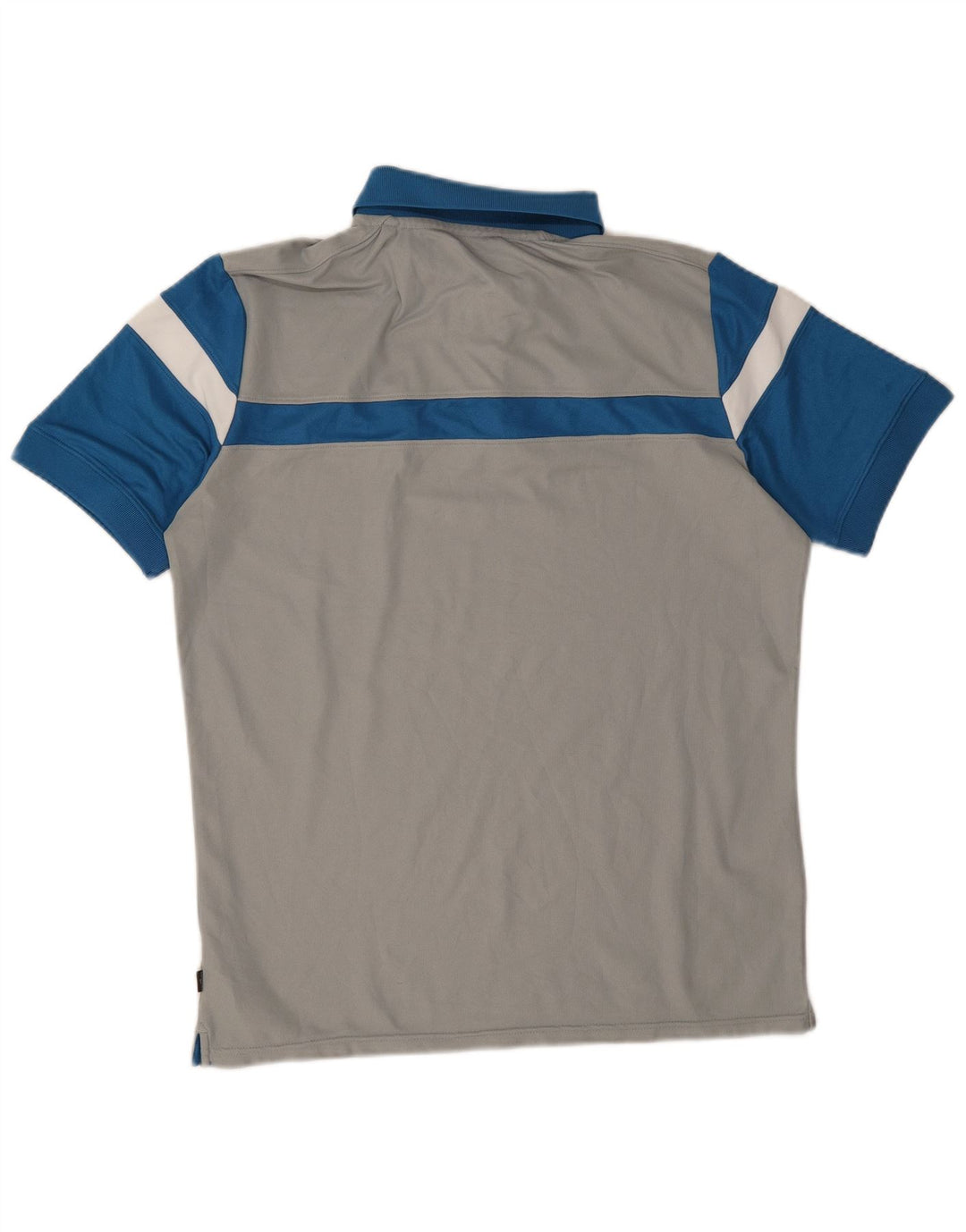 Camisa polo masculina Calvin Klein cinza médio poliéster colorblock