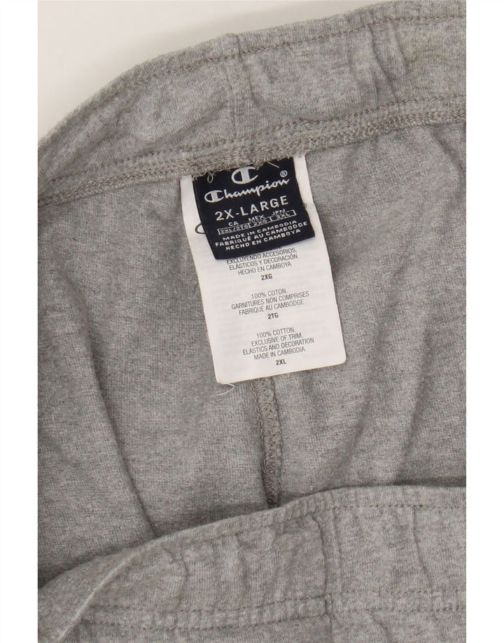 Calça de treino masculina Champion 2XL algodão manchado cinza