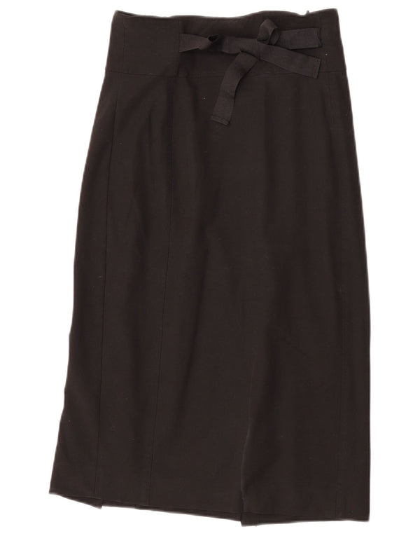 Oasis Womens Midi Skirt UK 8 Small W24  Black Polyester