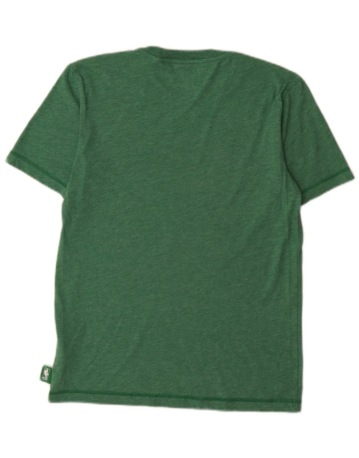 Adidas masculino Boston Celtics camiseta gráfica top pequeno verde poliéster