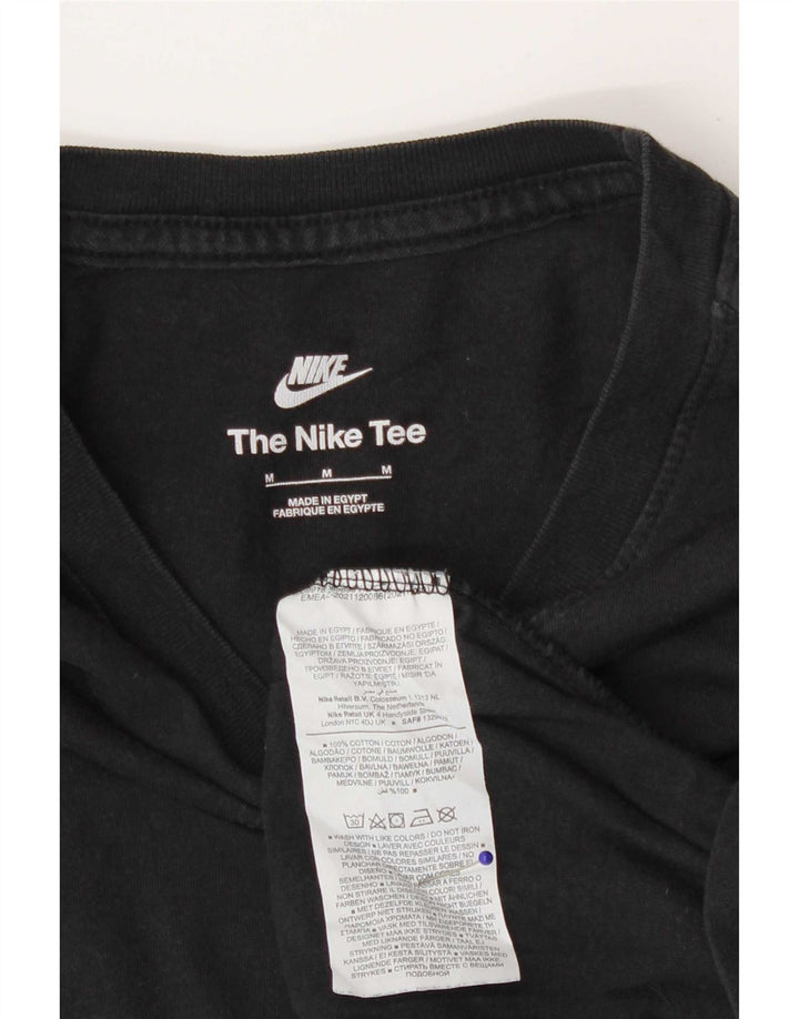 Nike Mens Camiseta Top Médio Algodão Preto