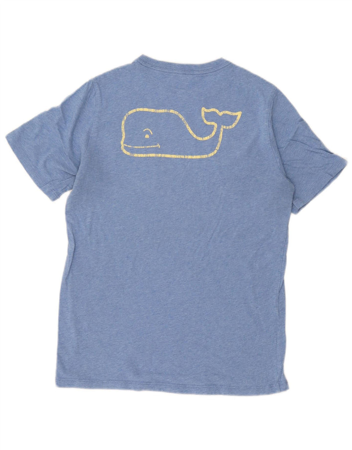 Camiseta feminina Vineyard Vines com estampa gráfica grande de algodão azul